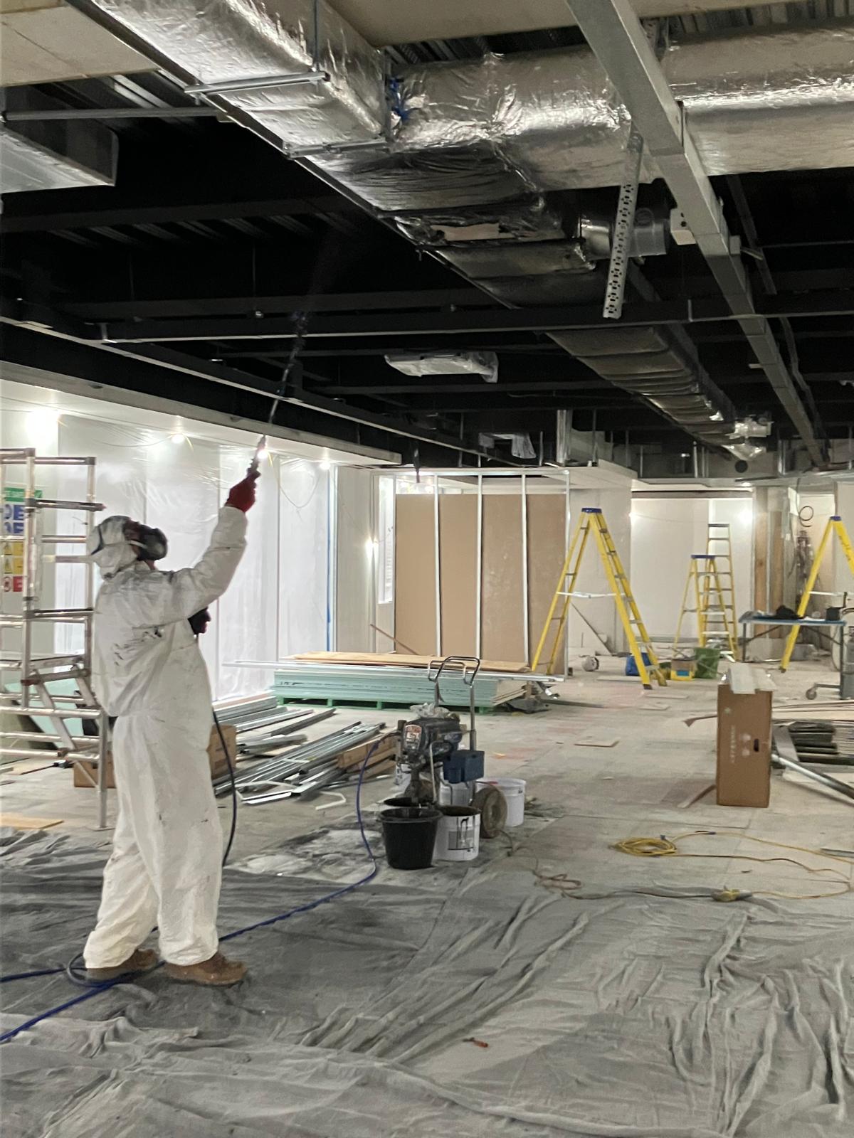 Ceiling works progress